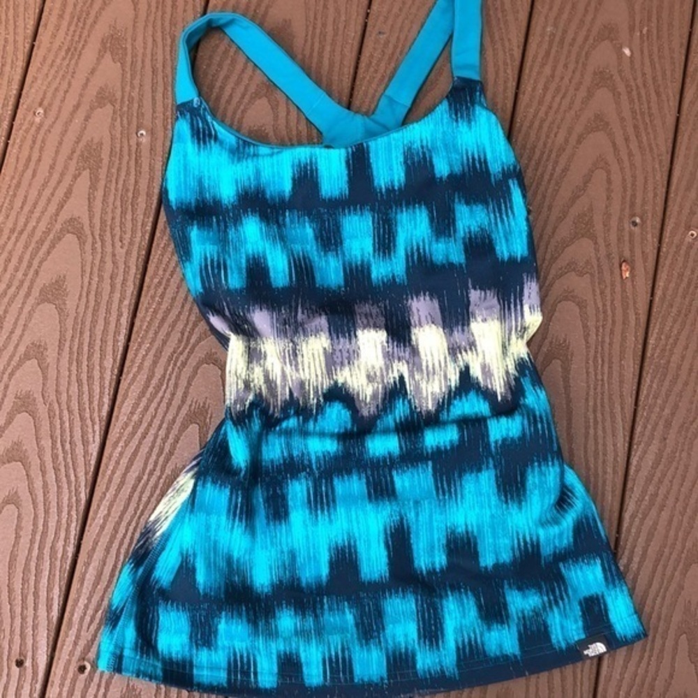 NorthFace abstract pattern racer back workout tank